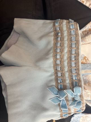 Conjunto 2 piezas niña 4 años, Celeste beige marr