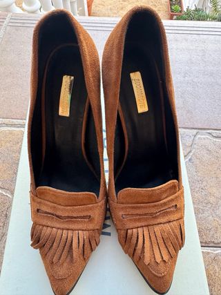 Zapatos BUONOTTI marrones con flecos
