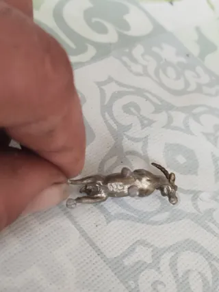 Figura cabra plata 800