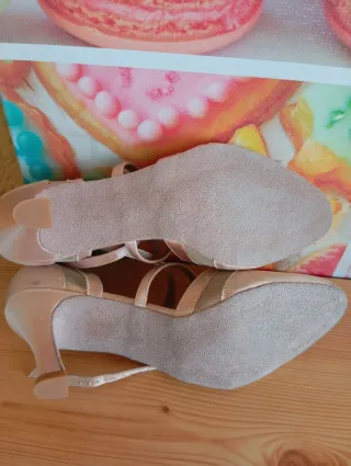 Zapatos de tacón Capezio dorados/rosados 37