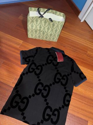 Polo Gucci Nero GG Monogram