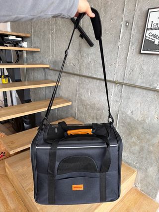 Transportín Perro/Gato Negro y Gris