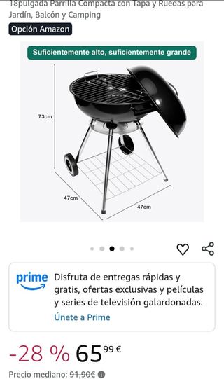 Barbacoa Carbón Redonda HYCHIKA 47cm