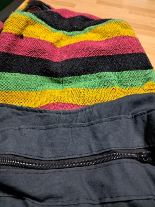 Borsa vintage cotone righe multicolor