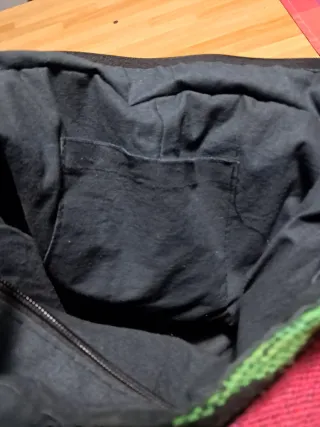 Borsa vintage cotone righe multicolor