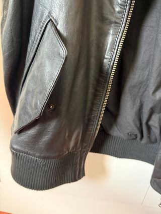 Cazadora Piel Negra Bellfield Talla M