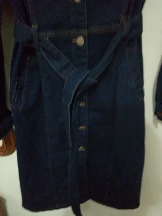 Vestido vaquero largo con cinturón