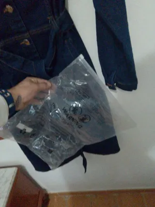 Vestido vaquero largo con cinturón