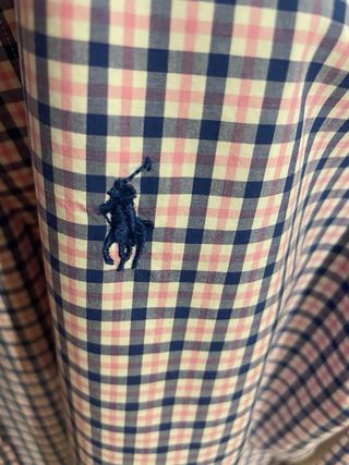 Camisa Polo Ralph Lauren Cuadros Azul/Rosa Talla M