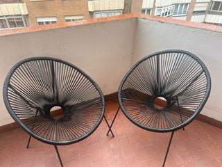 Sillón UBBERUP exterior negro JYSK. PRECIO DE 2UDS