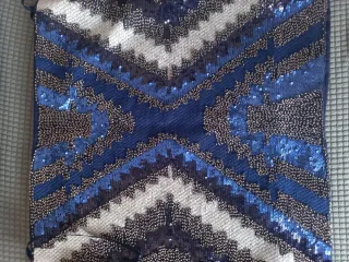 Falda chica azul con brillantes