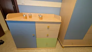 Conjunto armario, cómoda/cambiador y cuna infantil