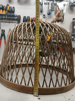 Lámpara colgante bambú y yute