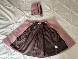 Conjunto Chaquetón y Gorro Niña Rosa
