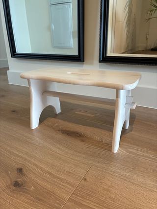 Taburete madera blanco