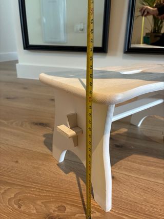 Taburete madera blanco