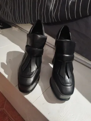 Zapatos plataforma negros talla 41