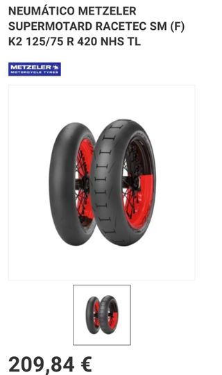 Neumático Metzeler Supermotard Racetec K2
