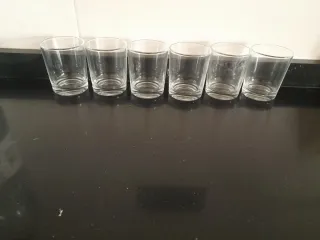 6 Vasos de chupito de cristal