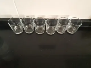 6 Vasos de chupito de cristal