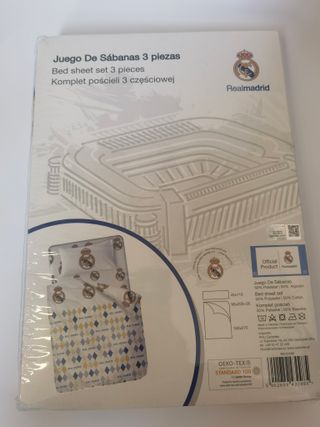 Juego Sábanas Real Madrid Cama 90
