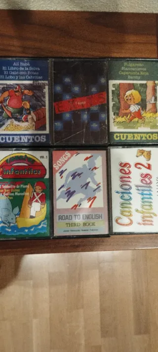 Lote 6 Cassettes Infantiles Cuentos y Canciones