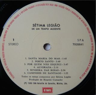 Sétima Legião - De Um Tempo Ausente Vinil