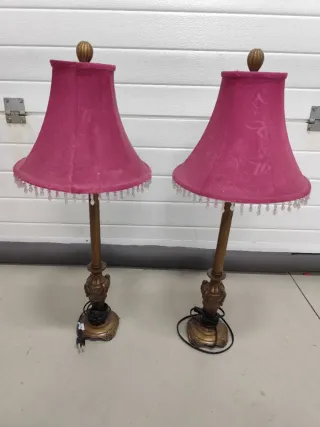 Lote 6 Lámparas Rústicas Cristal y Metal