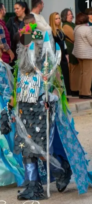 Disfraz payaso multicolor talla única