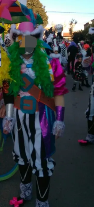 Disfraz payaso multicolor talla única