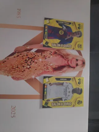 2 Cromos Balón de Oro: Lamine Yamal y Vinicius