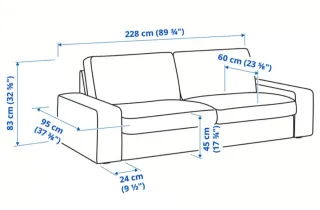 Sofá Kivik Ikea Gris Tela