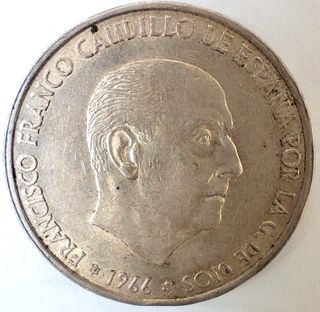 Moneda Plata España 1966 Francisco Franco