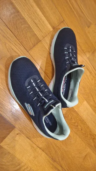 Zapatillas deportivas Skechers azul y verde