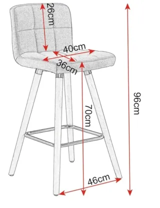 Banco alto con schienale imbottito