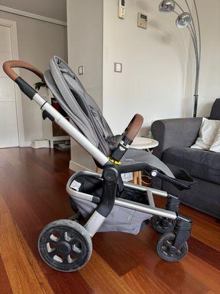 Carrito Joolz Hub Silla + Capazo Gris