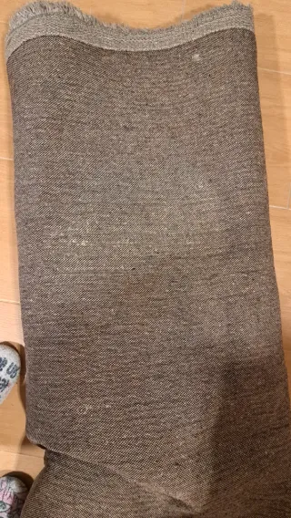 Alfombra pelo largo gris oscuro 225 x 158