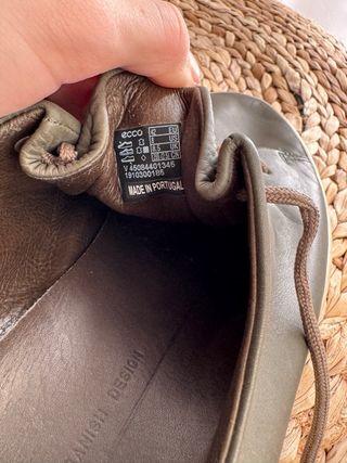 Zapatillas Ecco hombre piel verde caqui talla 42