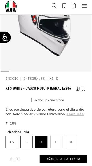 Casco Moto AGV K1 S E2206 Hombre