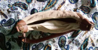 Bolso de hombro marron piel sintetica