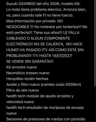 Suzuki GSXR600 K8 2008