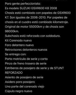 Suzuki GSXR600 K8 2008