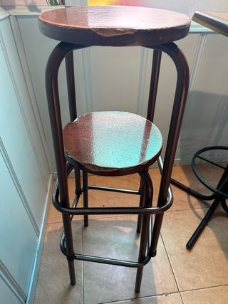 Taburetes de bar madera y metal