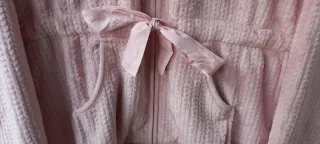 Bata midi tejido polar rosa Women'secret