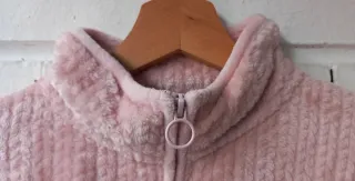 Bata midi tejido polar rosa Women'secret