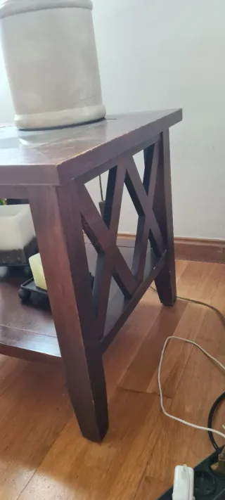 Mesa de centro madera y cristal