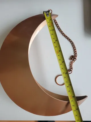 Colgante Luna Metal Dorado/Marrón