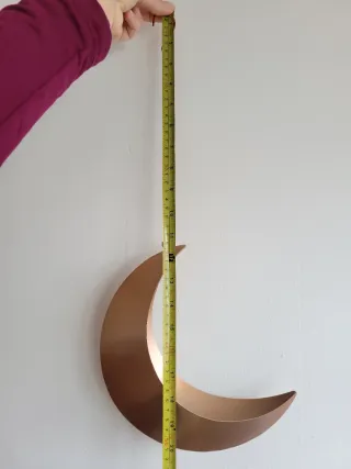 Colgante Luna Metal Dorado/Marrón