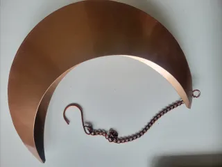 Colgante Luna Metal Dorado/Marrón