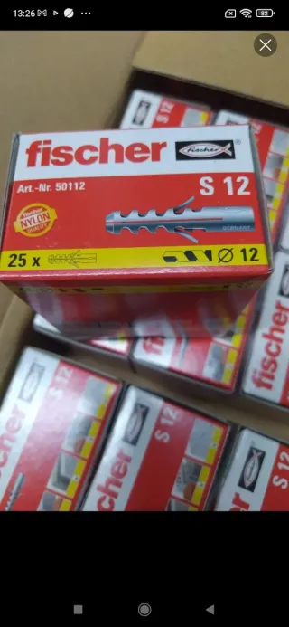 Tacos Fischer S 12 (25 uds) liquidación